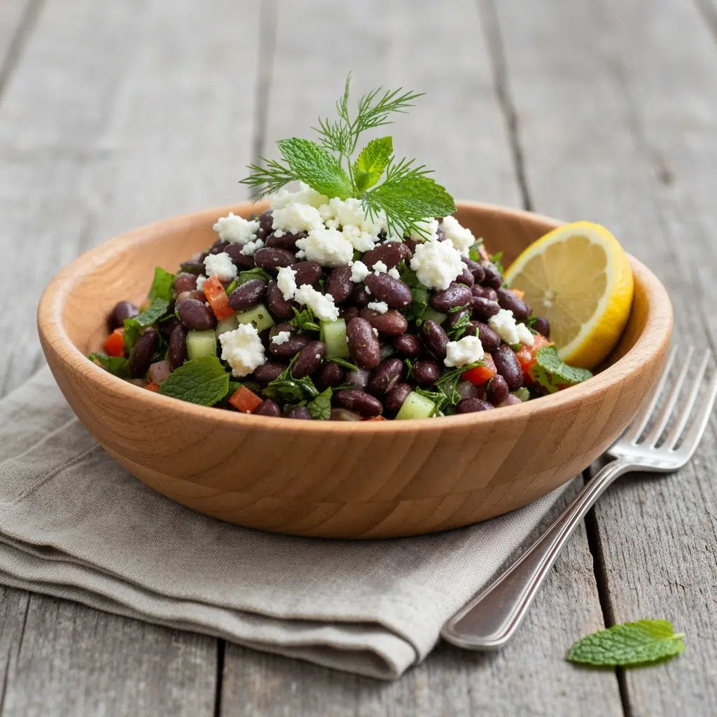 Mediterranean Black Bean Salad With Herbs & Feta 6 Mediterranean black bean salad feta herbs 2025 10 07T055320.653Z 1