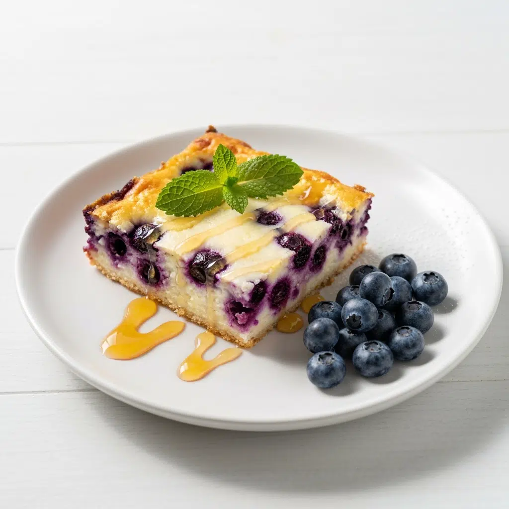 Easy Blueberry Cottage Cheese Breakfast Bake Recipe 4 blueberry cottage cheese bake slice 2025 10 05T055153.148Z