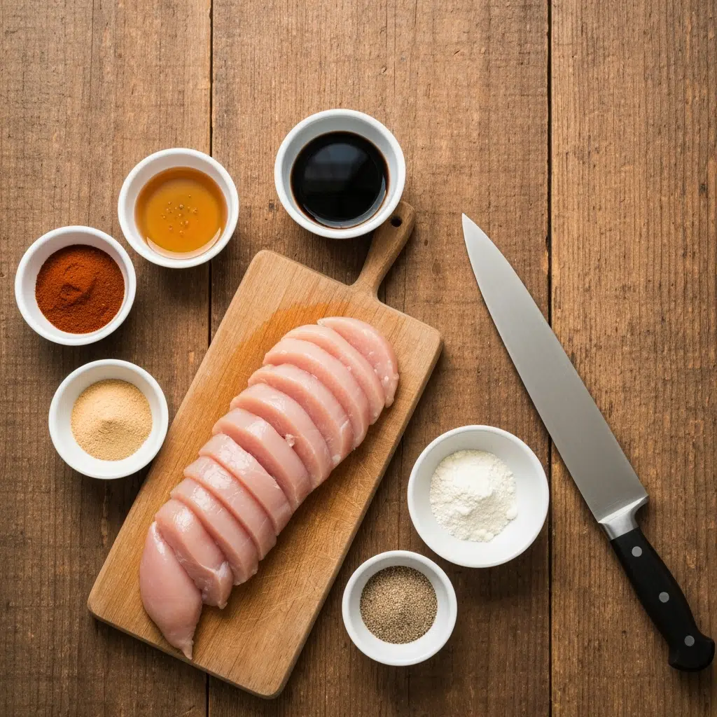 Chicken Jerky 5 chicken marinade ingredients flat lay 2025 10 04T093306.184Z 1