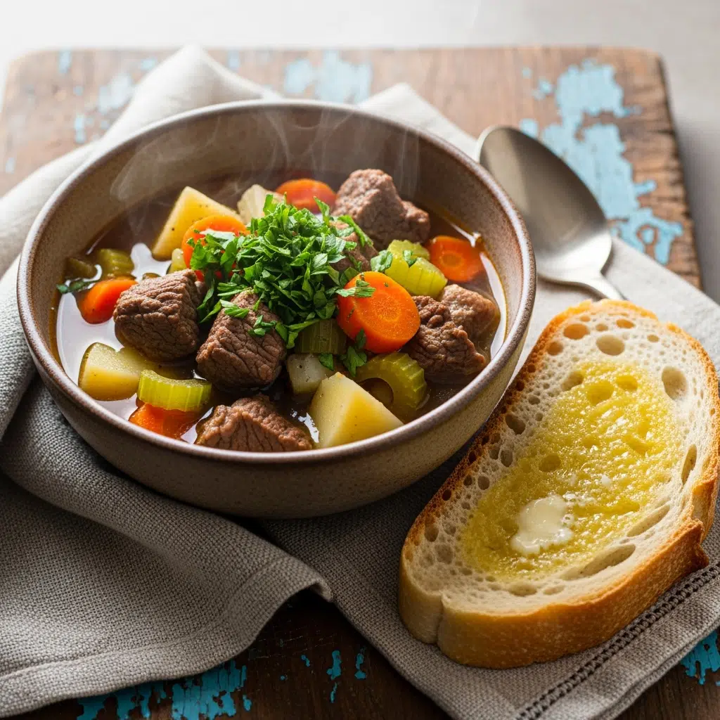 Crockpot Beef & Vegetable Soup 2 Crockpot Beef & Vegetable Soup Recipe variation for 3