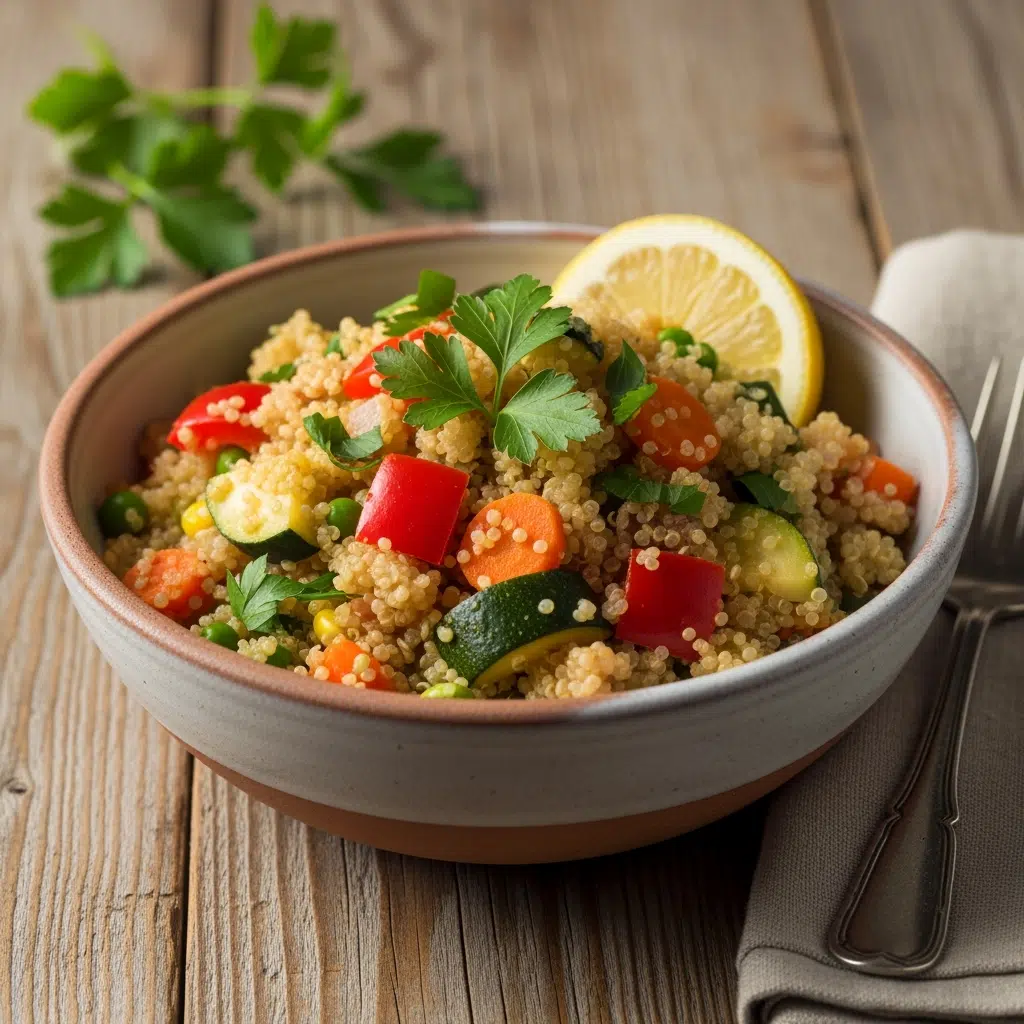 Crockpot Vegetable Quinoa 1 Crockpot Vegetable Quinoa Recipe variation for 3