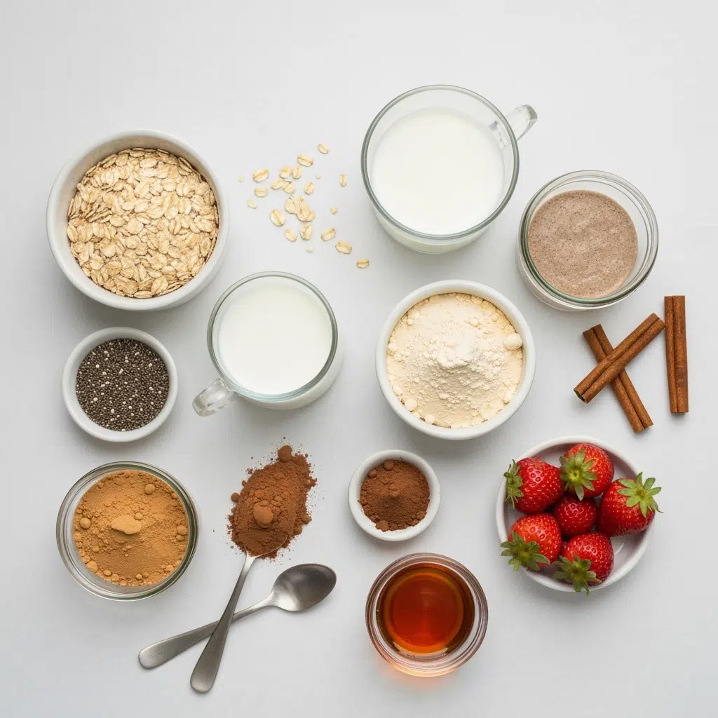 The Best High Protein Overnight Oats (3 Flavors) 5 high protein overnight oats ingredients 2025 10 06T215509.735Z 1