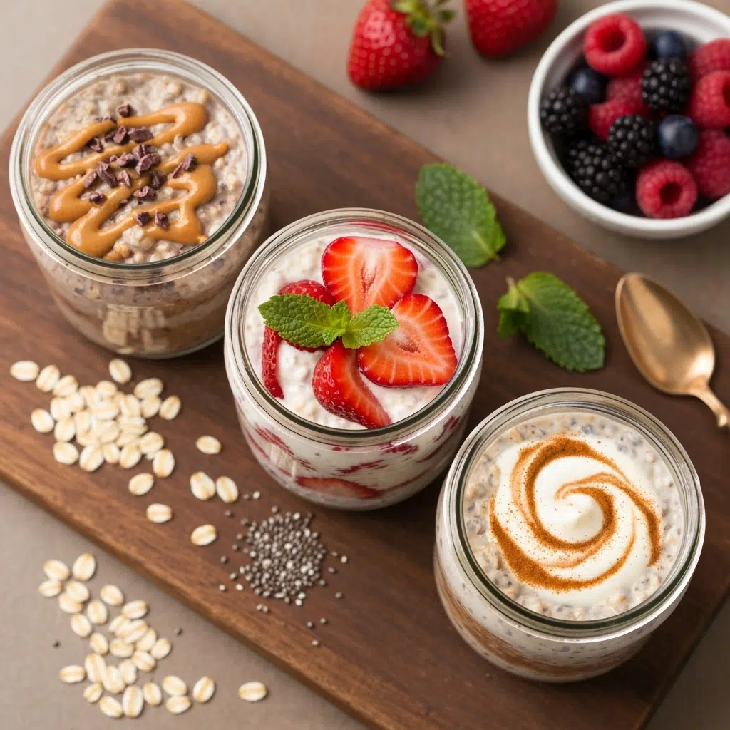 The Best High Protein Overnight Oats (3 Flavors) 6 high protein overnight oats jars 2025 10 06T215534.248Z 1