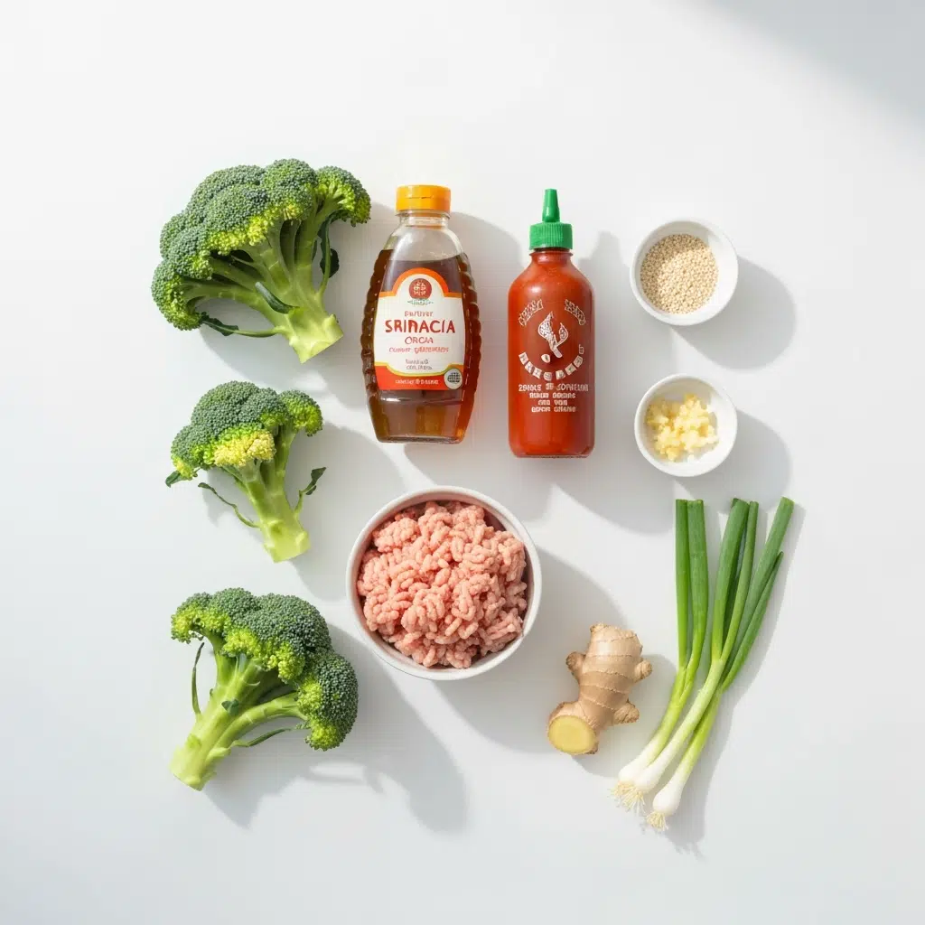 Honey Sriracha Ground Chicken and Broccoli 5 honey sriracha chicken broccoli ingredients 2025 10 04T215259.986Z 1