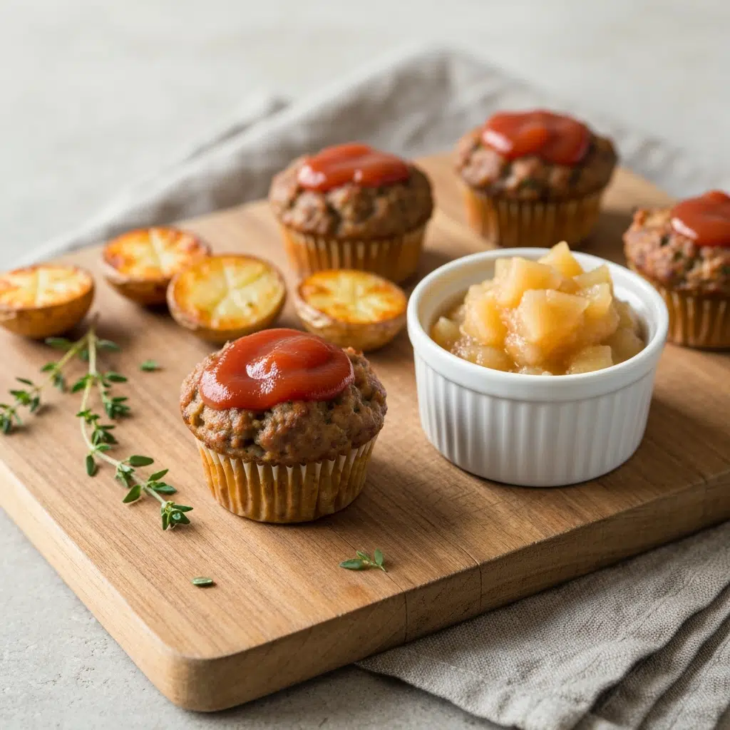 Sheet Pan Mini Meatloaf and Roasted Potatoes 6 meatloaf muffin applesauce potatoes 2025 10 04T053849.089Z