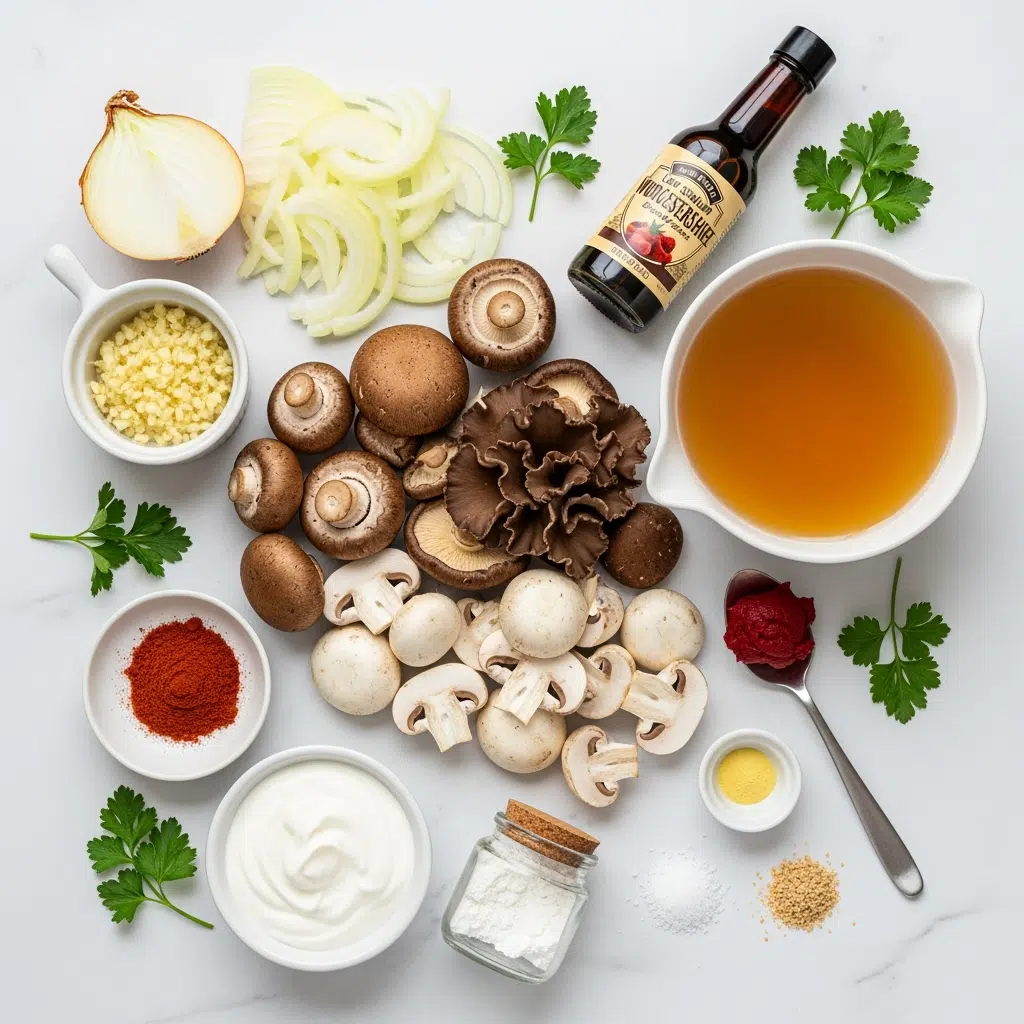 Slow Cooker Mushroom Stroganoff 6 Slow Cooker Mushroom Stroganoff Ingredients for 3