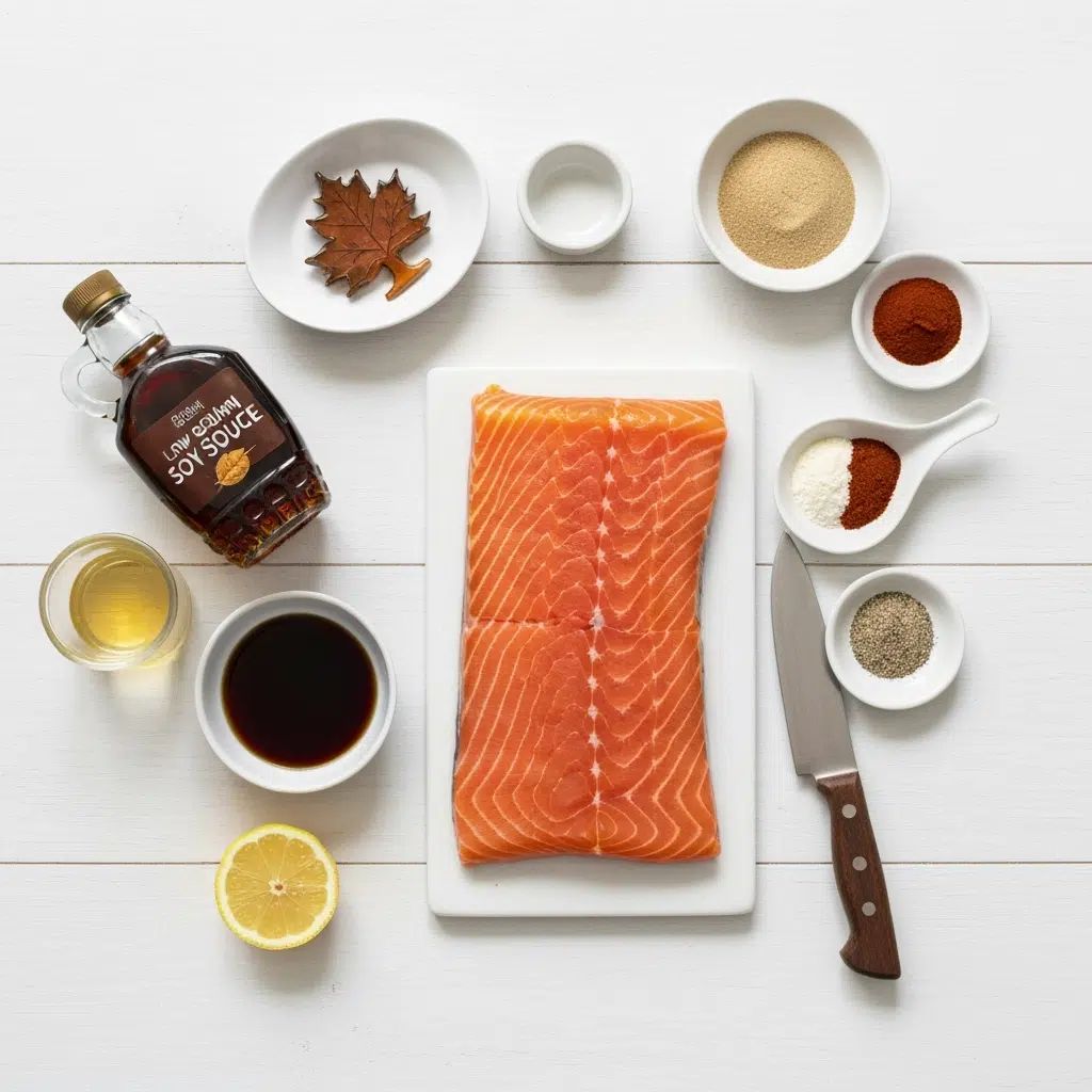 salmon jerky 5 salmon jerky ingredients overhead flatlay 2025 10 06T171944.310Z 1