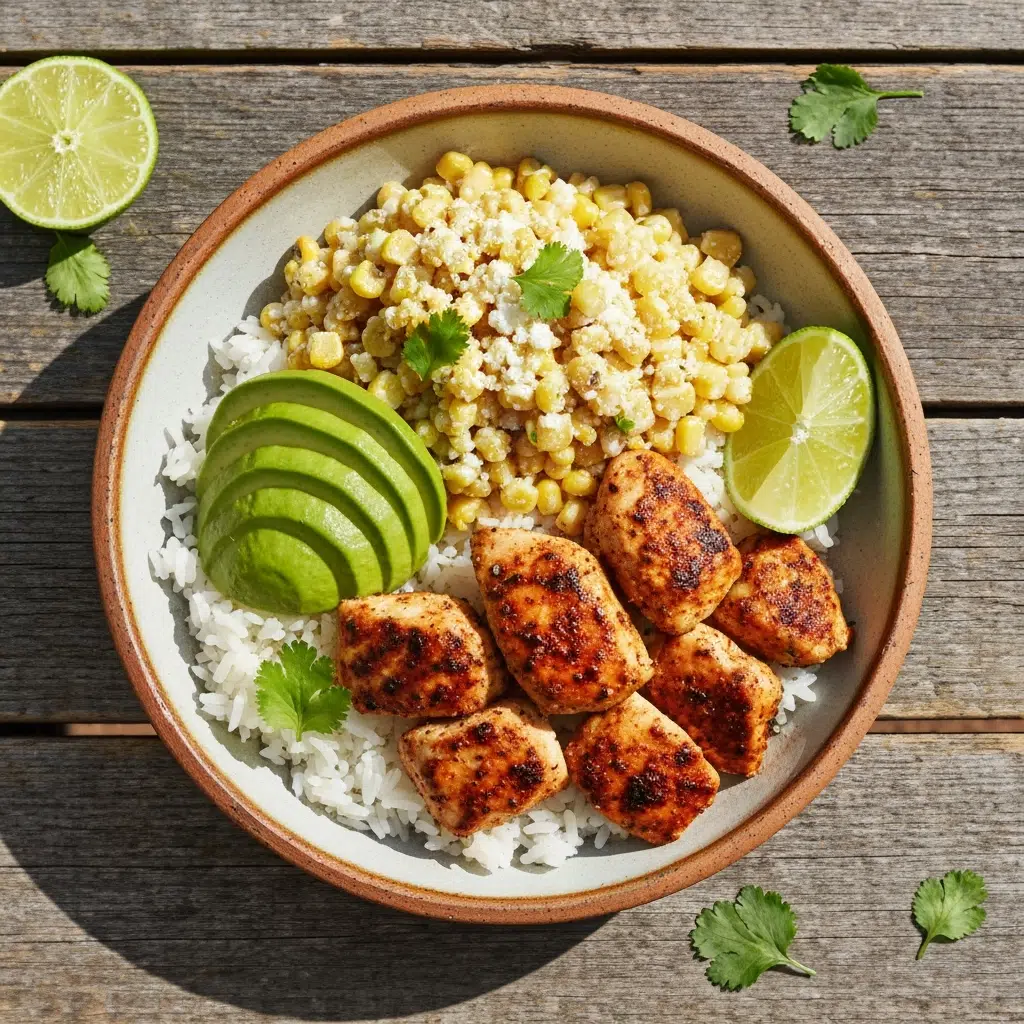 Street Corn Chicken Rice Bowl Recipe 6 street corn chicken rice bowl 2025 10 04T195828.630Z 1