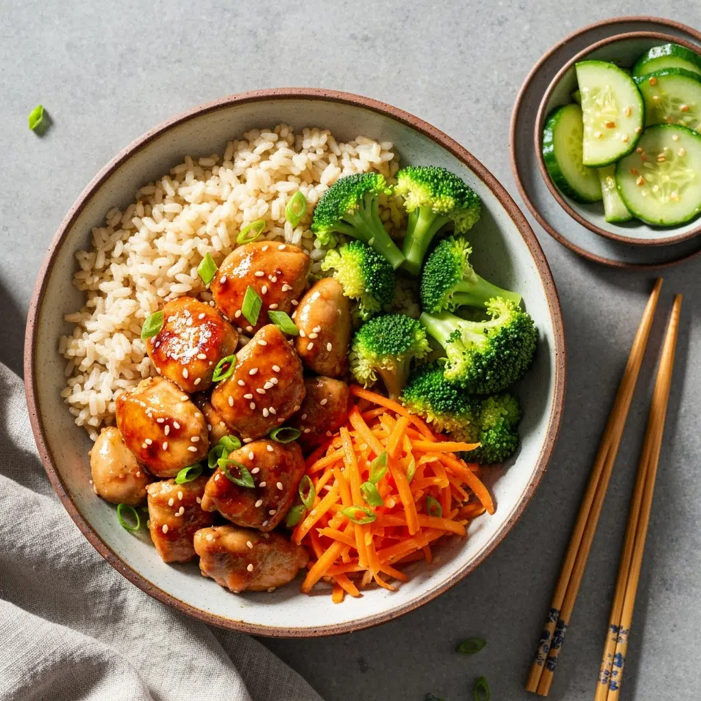 Meal Prep Teriyaki Chicken Bowls 4 teriyaki chicken bowl top view 2025 10 05T055004.758Z 1