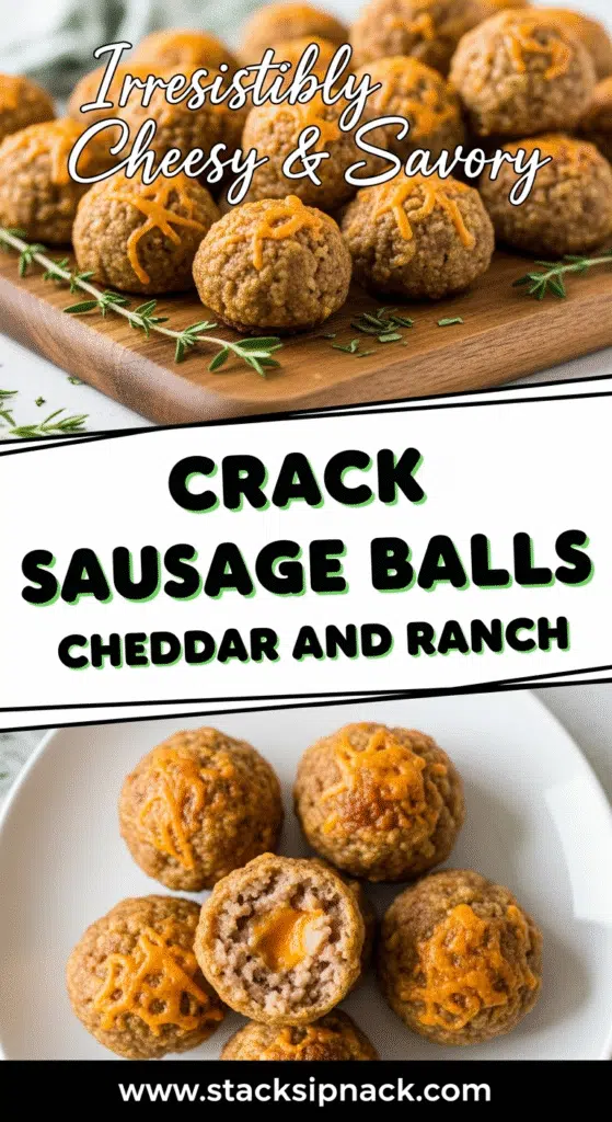 Crack Sausage Balls cheddar and ranch 5 Crack Sausage Balls cheddar and ranch Pinterest