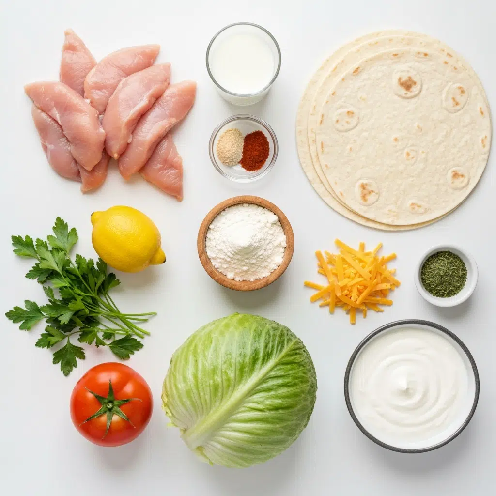 Knuspriger Chicken Ranch Snack Wrap 5 crispy chicken ranch wrap ingredients 2025 10 07T092039.719Z