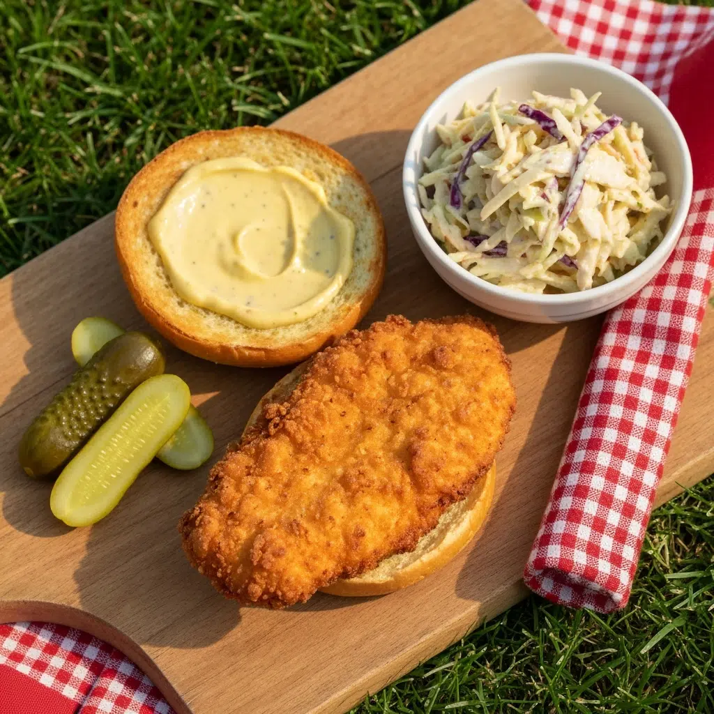 Easy Crispy Chicken Sandwich for Perfect Picnics 6 crispy chicken sandwich picnic deconstructed 2025 10 08T013123.239Z