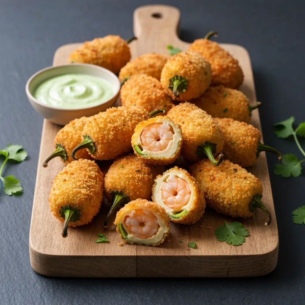 Shrimp Stuffed Jalapeño Poppers 4 shrimp jalapeno poppers crema board 2025 10 06T200944.082Z
