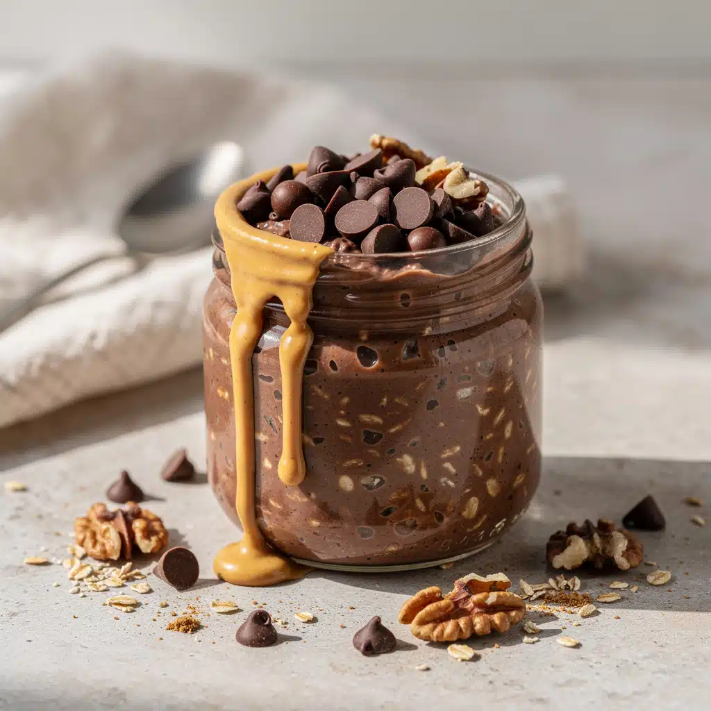 Blended Brownie Batter Overnight Oats 6 Ingredients for Blended Brownie Batter Overnight Oats