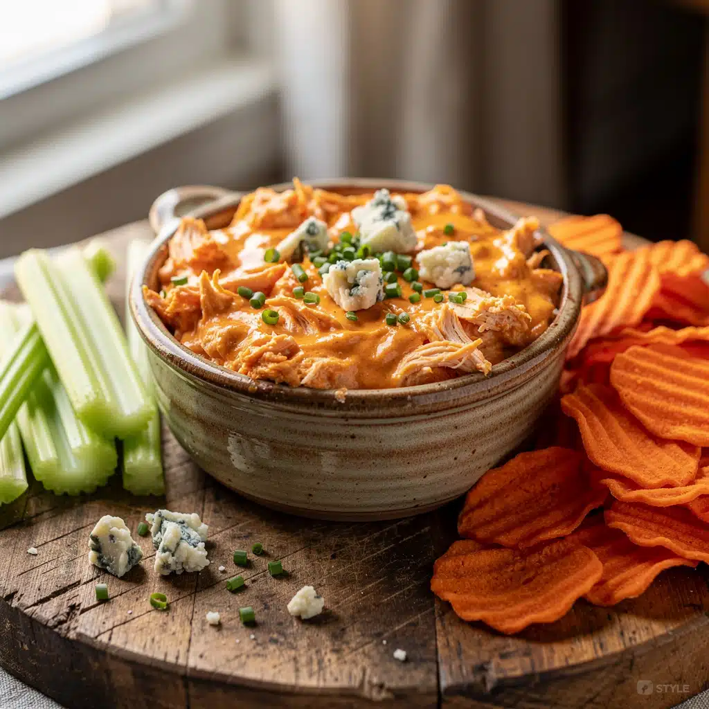 Buffalo Chicken Dip in a Crock Pot 6 Ingredients for Buffalo Chicken Dip in a Crock Pot