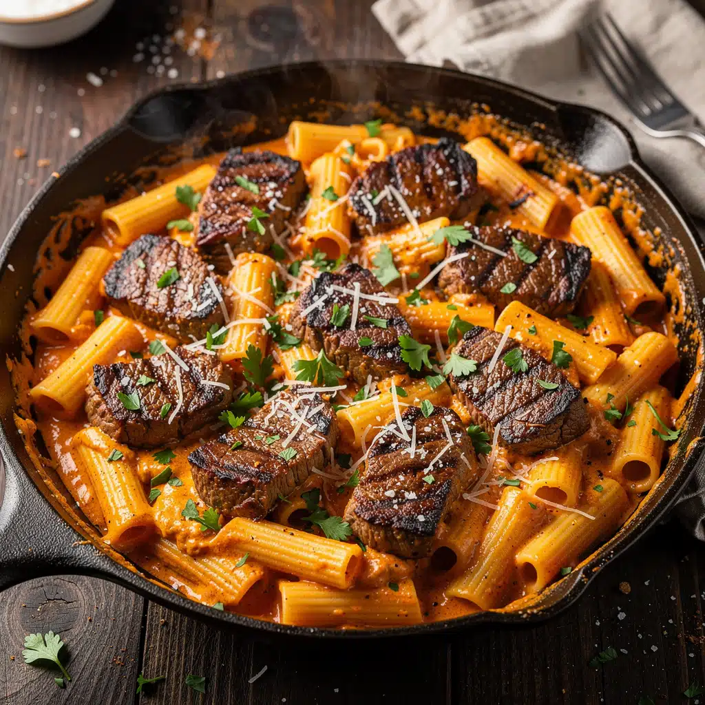 Cajun Steak Tips in Cheesy Rigatoni Parmesan Sauce 6 Ingredients for Cajun Steak Tips in Cheesy Rigatoni Parmesan Sauce