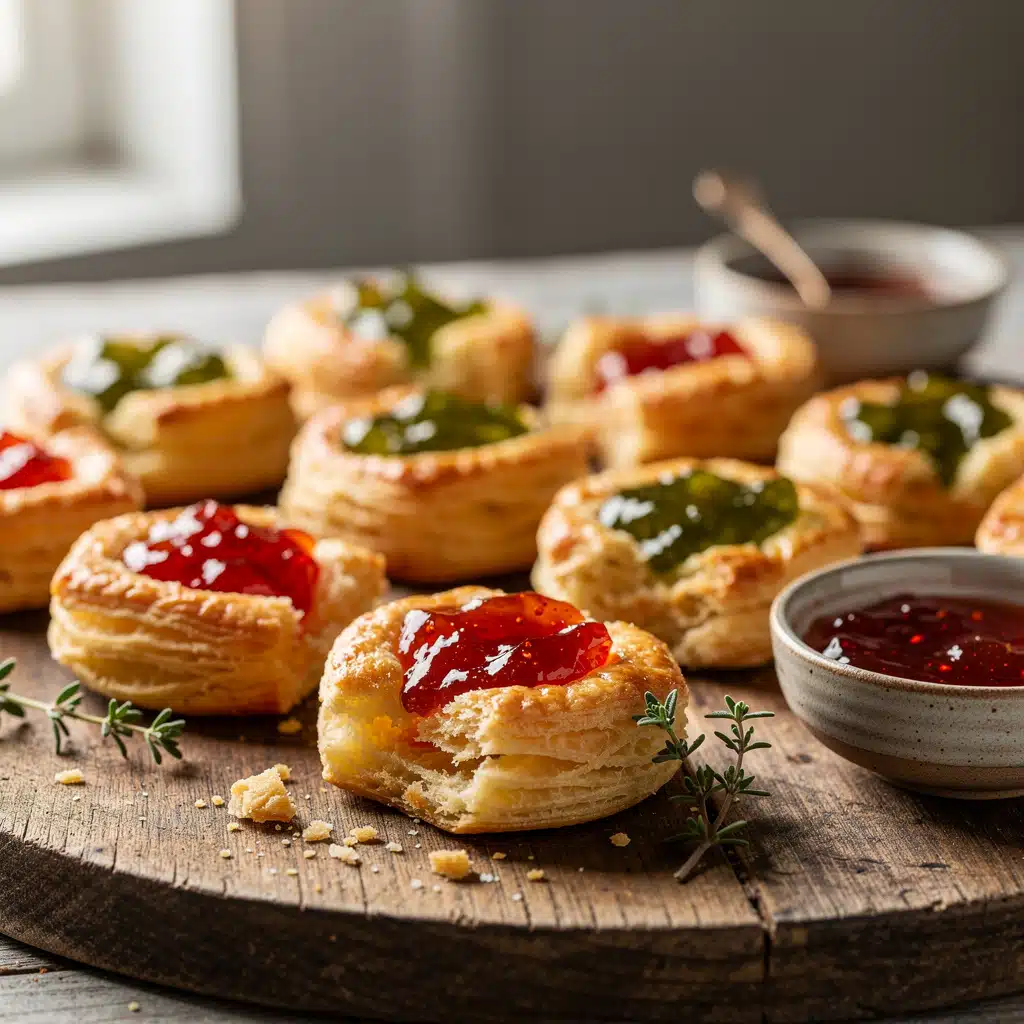 Cheesy Thumbprint Appetizers with Hot Pepper Jelly 7 Recipe variations for Cheesy Thumbprint Appetizers with Hot Pepper Jelly