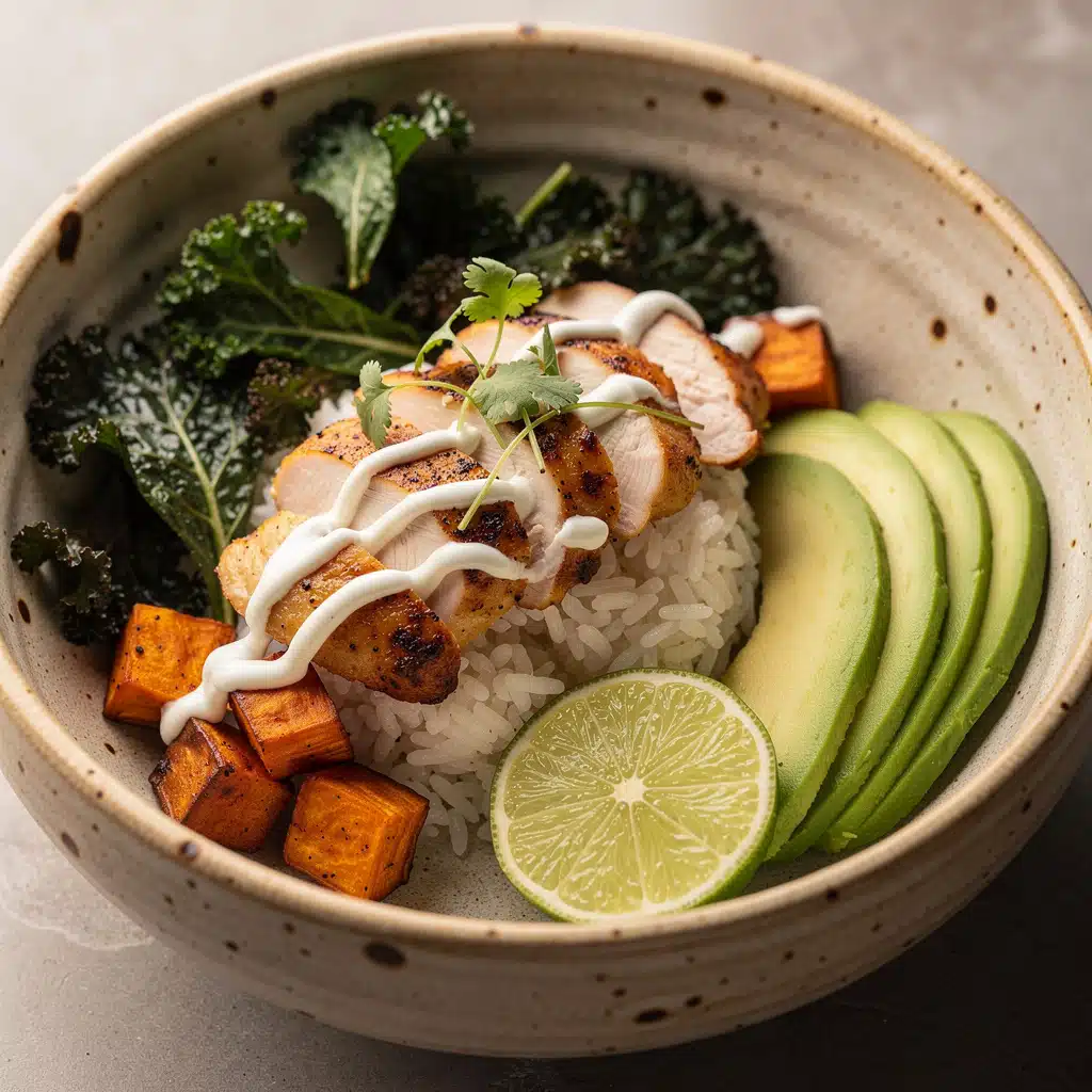Healthy Chicken & Sweet Potato Rice Bowl 6 Ingredients for Healthy Chicken & Sweet Potato Rice Bowl