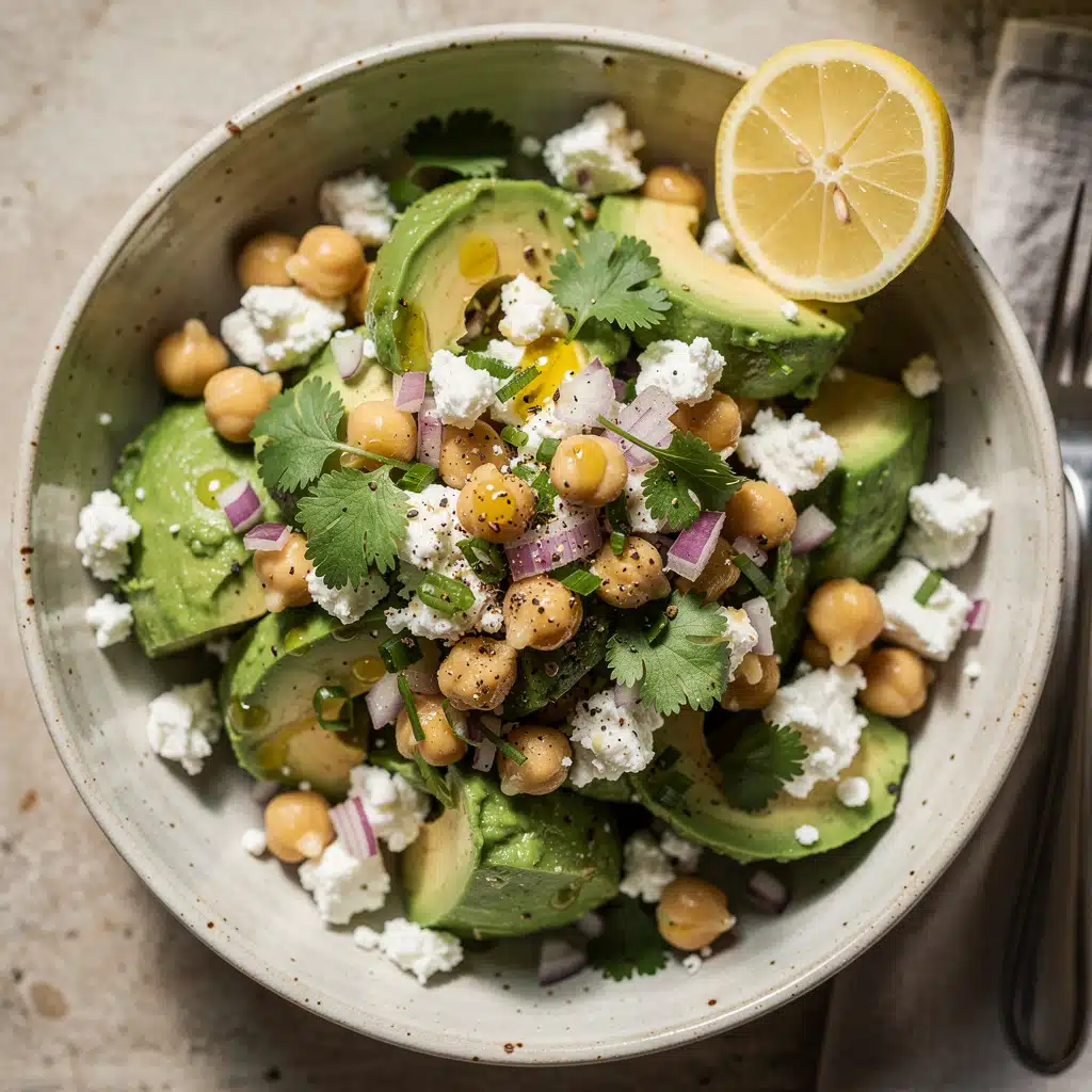 Chickpea Feta Avocado Salad 6 Ingredients for Chickpea Feta Avocado Salad