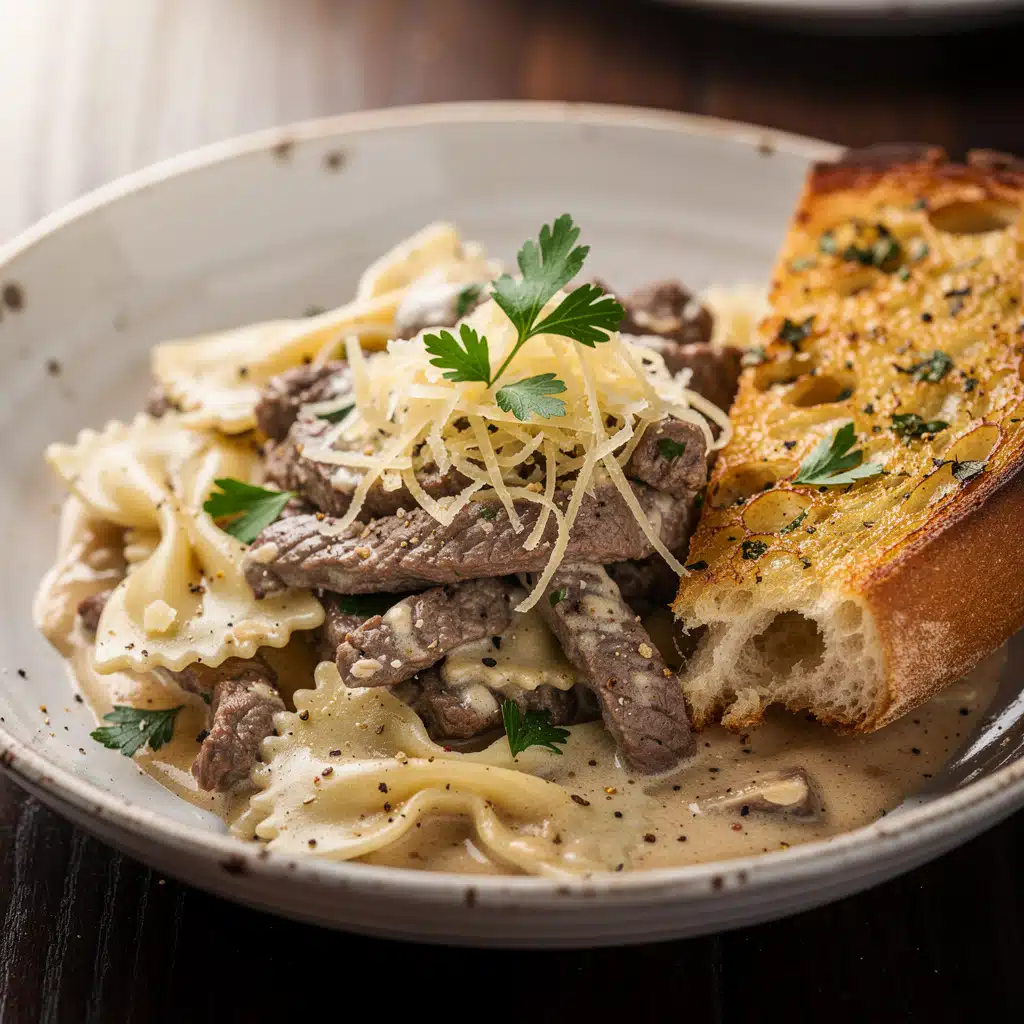 Creamy Parmesan Garlic Beef Bowtie Pasta 7 Recipe variations for Creamy Parmesan Garlic Beef Bowtie Pasta