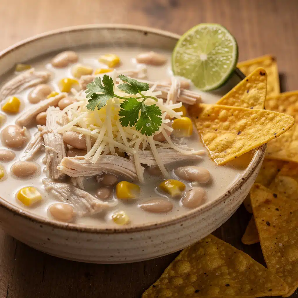 Creamy White Chicken Chili 6 Ingredients for Creamy White Chicken Chili