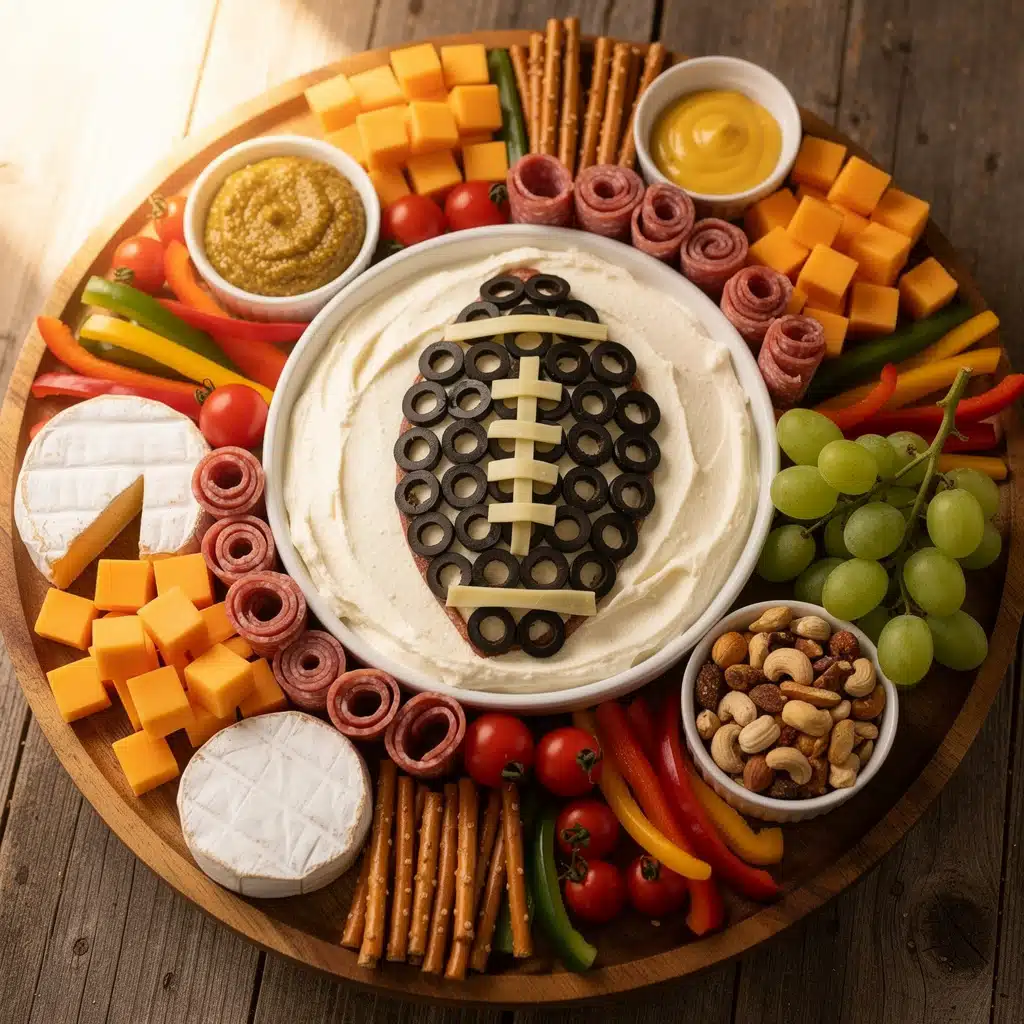 Football Themed Cheese Board 6 Ingredients for Football Themed Cheese Board