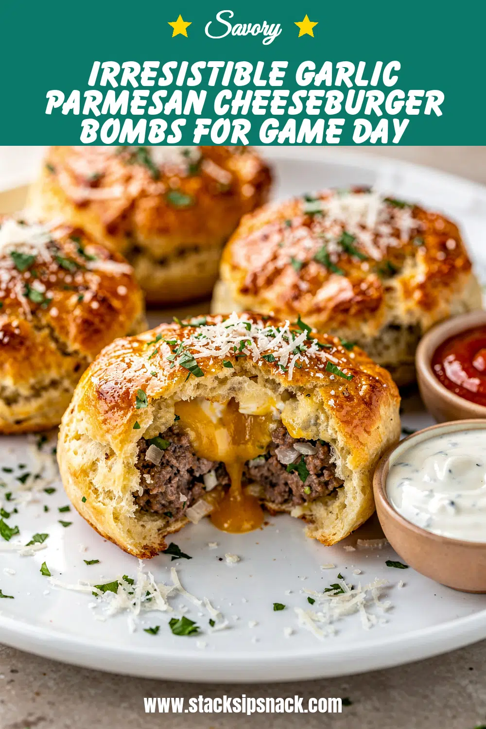 Irresistible Garlic Parmesan Cheeseburger Bombs for Game Day 8 Storage and leftovers for Irresistible Garlic Parmesan Cheeseburger Bombs for Game Day