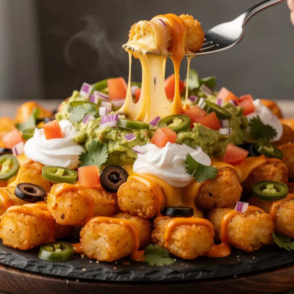 Ultimate Loaded Tater Tot Nachos 6 Ingredients for Ultimate Loaded Tater Tot Nachos