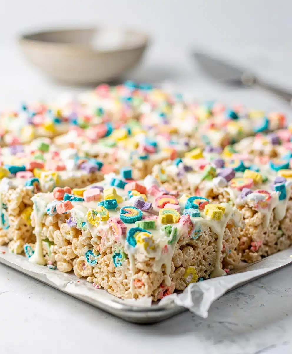 Lucky Charms Rice Krispie Treats 6 Lucky Charms Rice Krispie Treats featured image