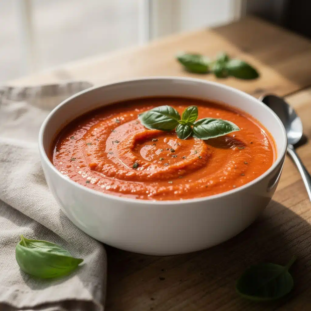 Roasted Tomato Basil Soup 8 Ingredients for Roasted Tomato Basil Soup