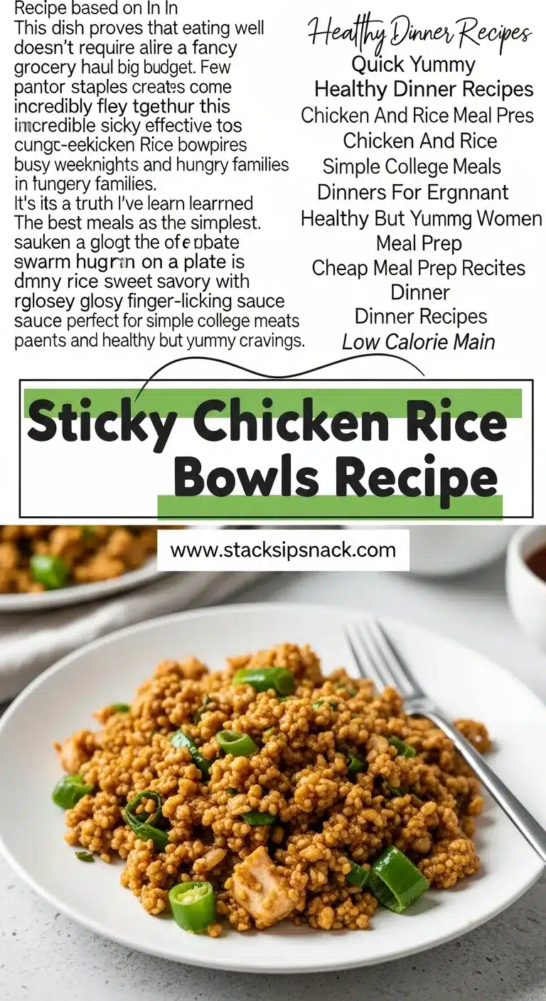 Sticky Chicken Rice Bowls Recipe 8 Storage and leftovers for Sticky Chicken Rice Bowls Recipe