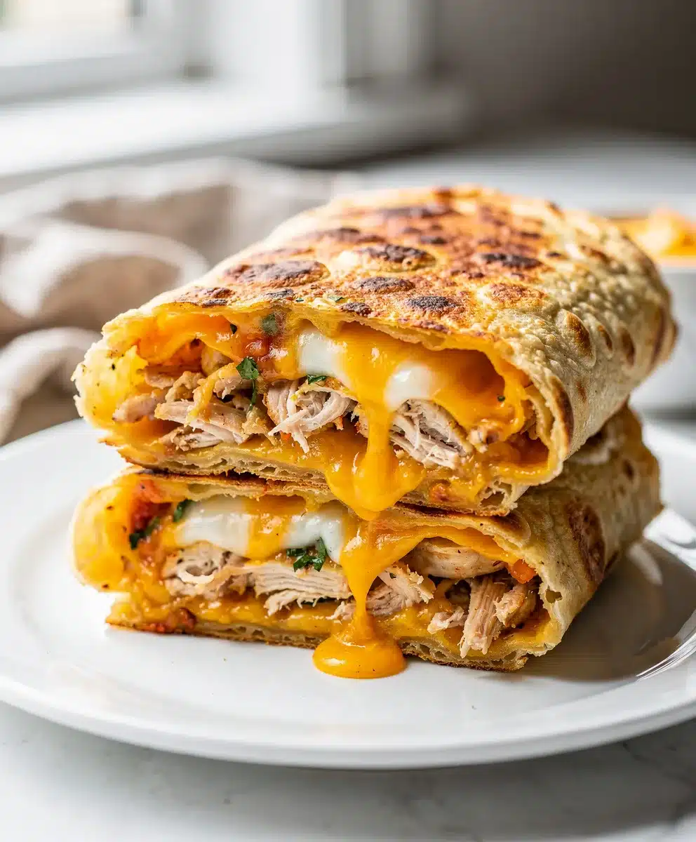 Cheesy Garlic Chicken Wraps 6 Cheesy Garlic Chicken Wraps featured image