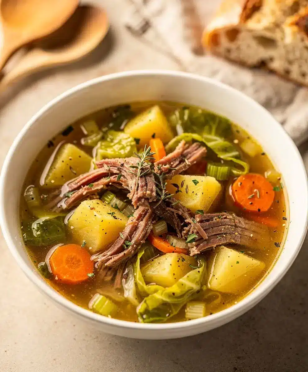 Corned Beef Cabbage Soup 6 Corned Beef Cabbage Soup featured image