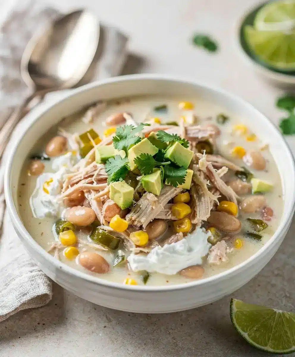 Slow Cooker White Chicken Chili 6 Slow Cooker White Chicken Chili featured image