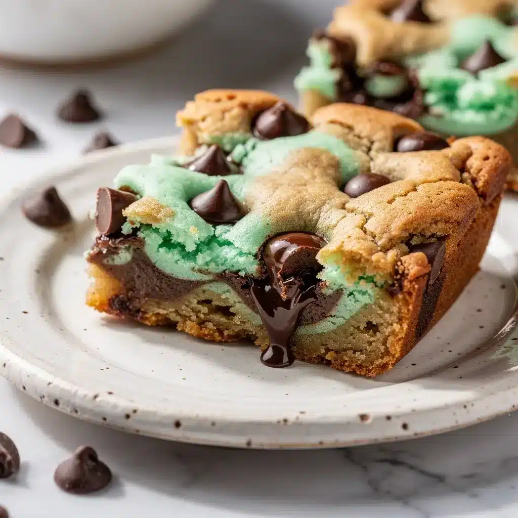 Mint Chocolate Chip Cookie Bars 8 Ingredients for Mint Chocolate Chip Cookie Bars