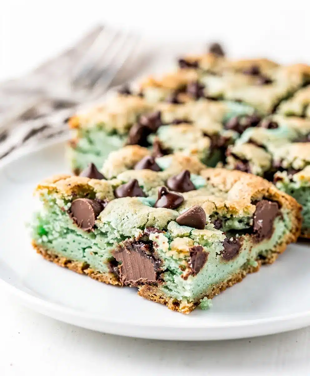 Mint Chocolate Chip Cookie Bars 6 Mint Chocolate Chip Cookie Bars featured image