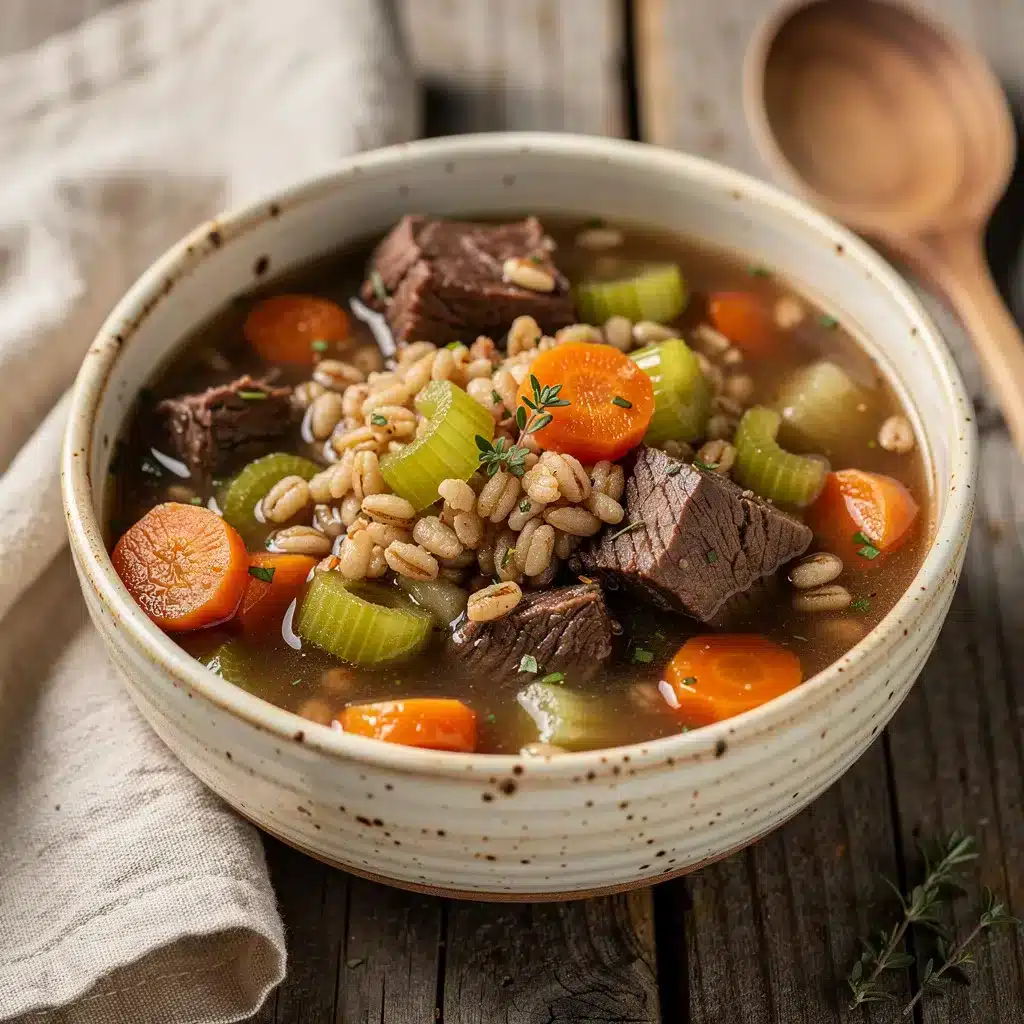 Slow Cooker Beef Barley Soup 8 Ingredients for Slow Cooker Beef Barley Soup
