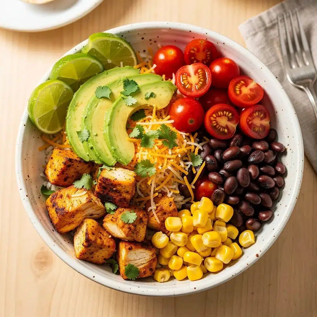 Spicy Chicken Burrito Bowl 8 Ingredients for Spicy Chicken Burrito Bowl