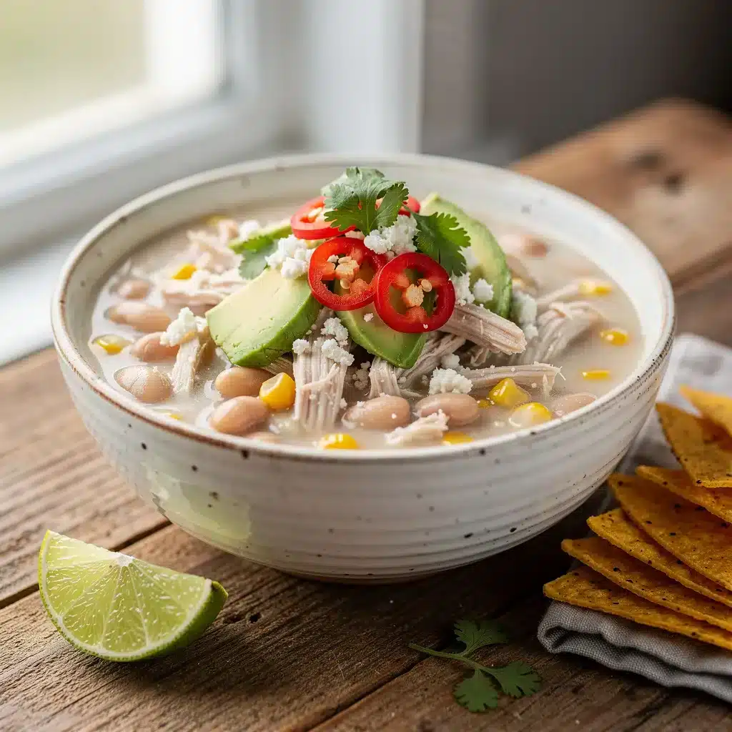 Spicy White Chicken Chili 8 Ingredients for Spicy White Chicken Chili