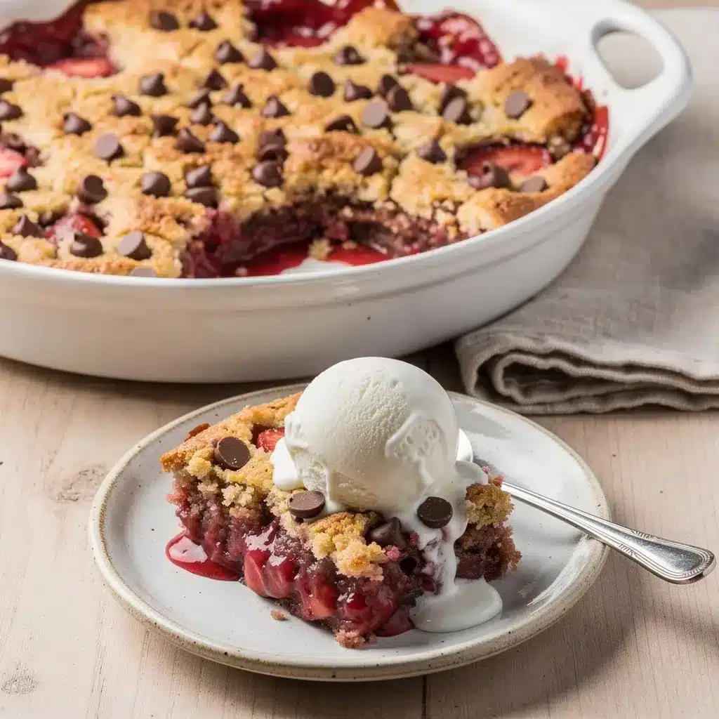 Strawberry Chocolate Dump Cake 8 Ingredients for Strawberry Chocolate Dump Cake
