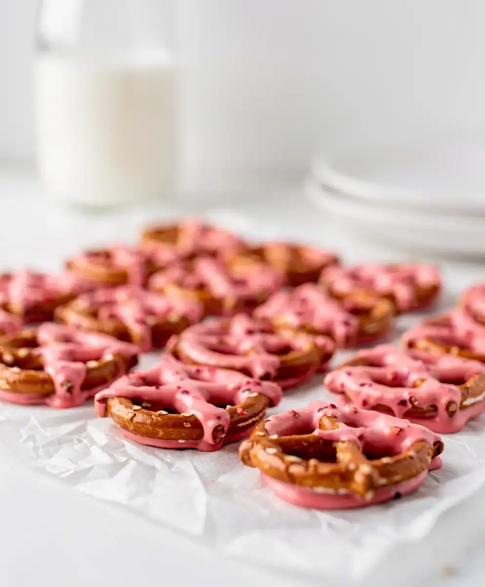 Strawberry Chocolate Covered Pretzels 6 Strawberry Chocolate Covered Pretzels featured image