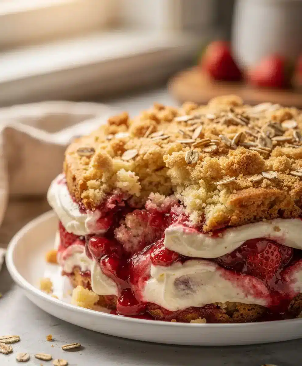 Strawberry Cream Cheese Dump Cake 6 Strawberry Cream Cheese Dump Cake featured image