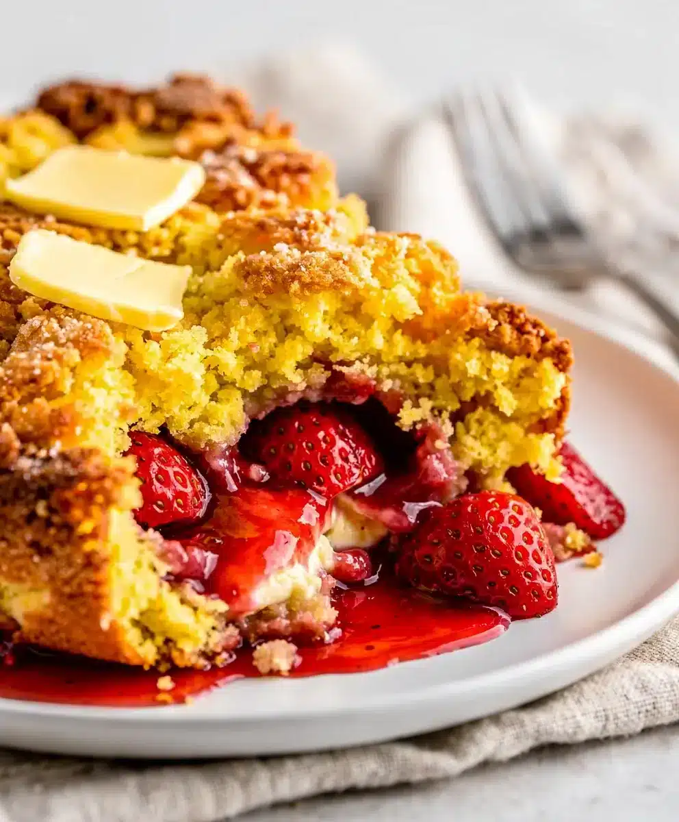 Strawberry Dump Cake 6 Strawberry Dump Cake featured image