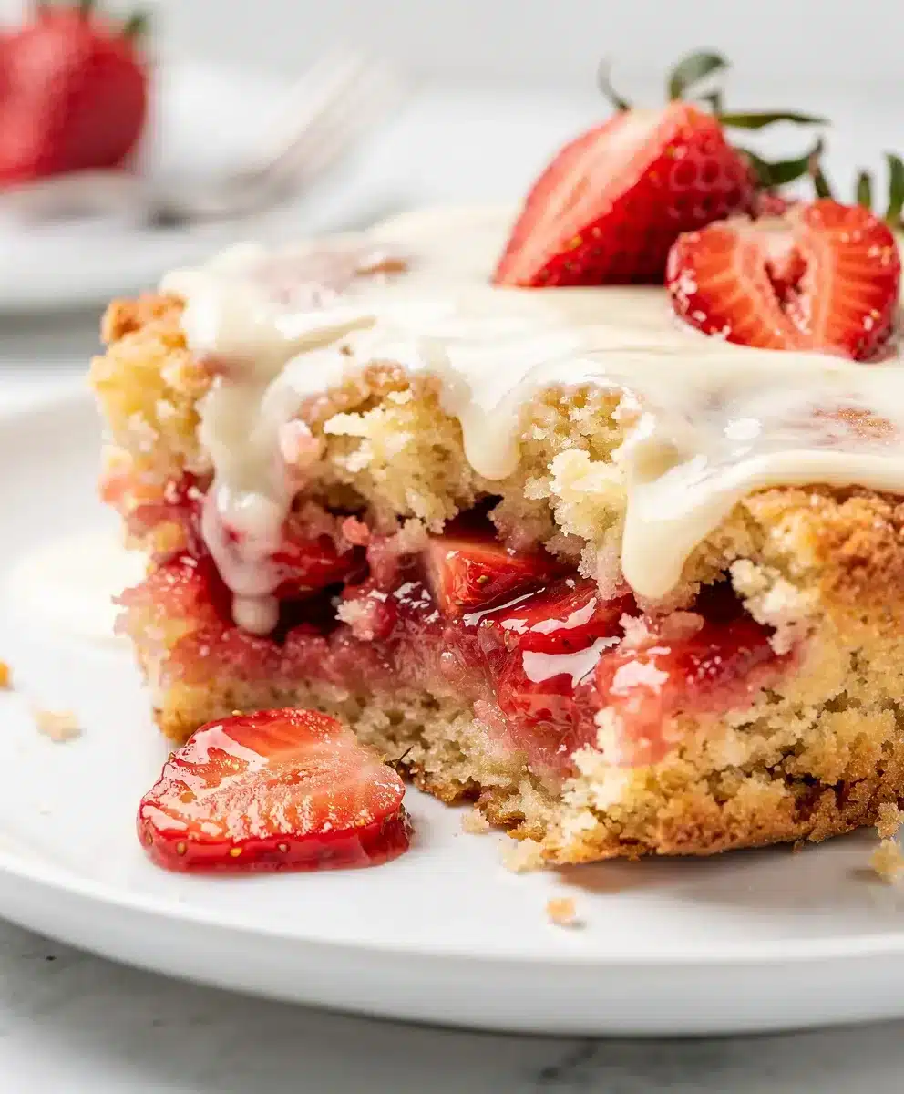 Strawberry Lemon Dump Cake 6 Strawberry Lemon Dump Cake featured image