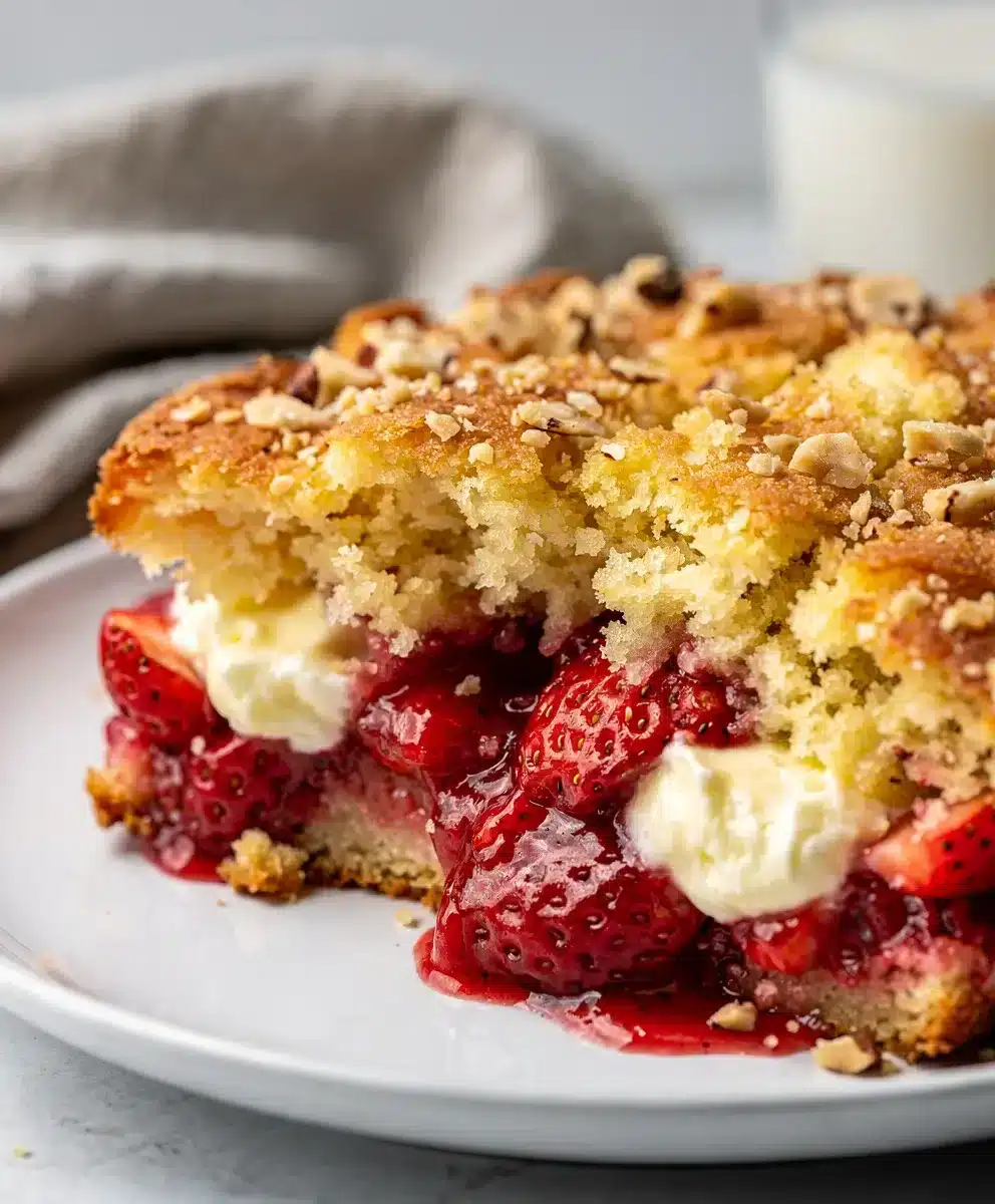 Strawberry Lemon Dump Cake 6 Strawberry Lemon Dump Cake featured image