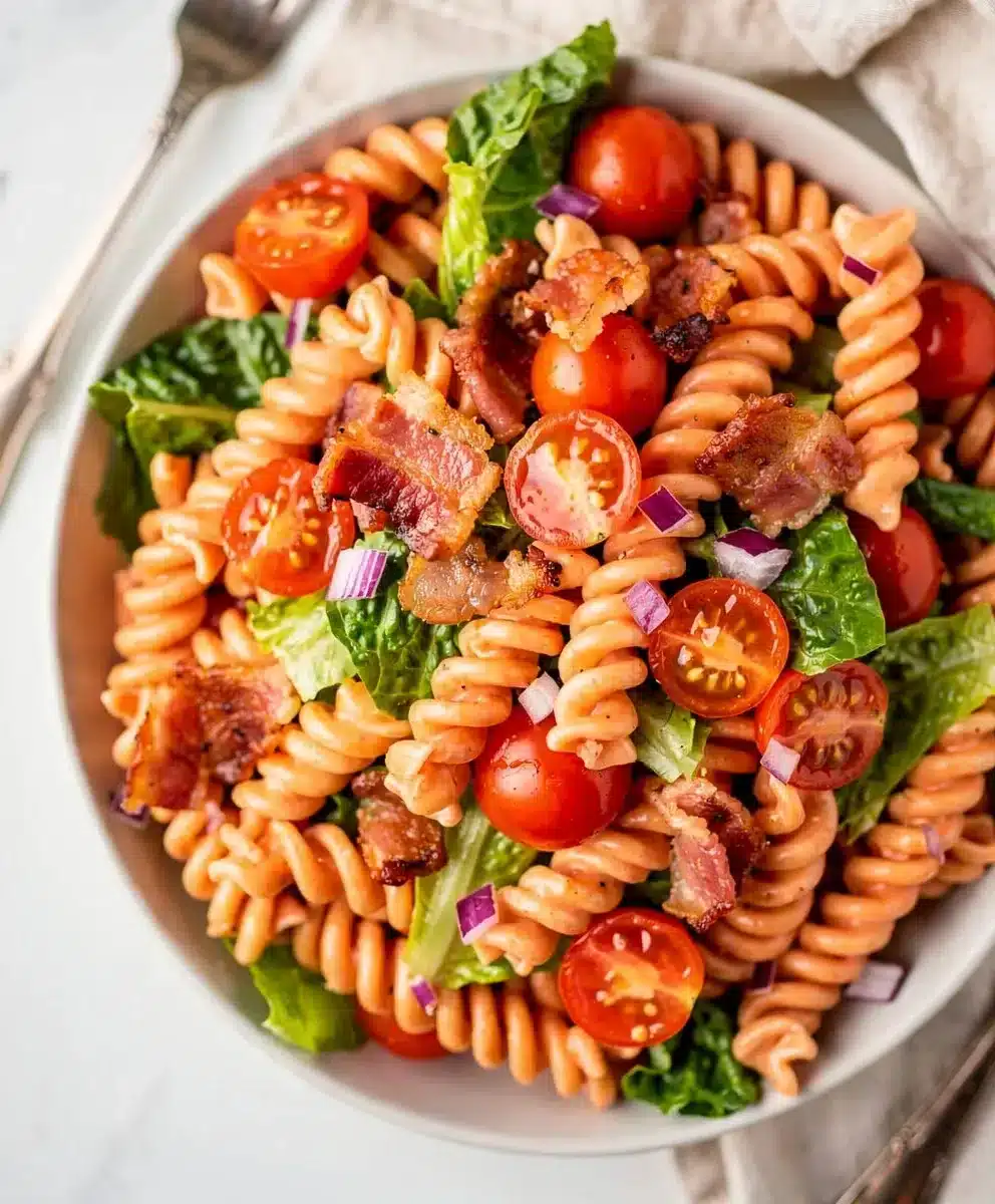 BLT Pasta Salad 6 BLT Pasta Salad featured image