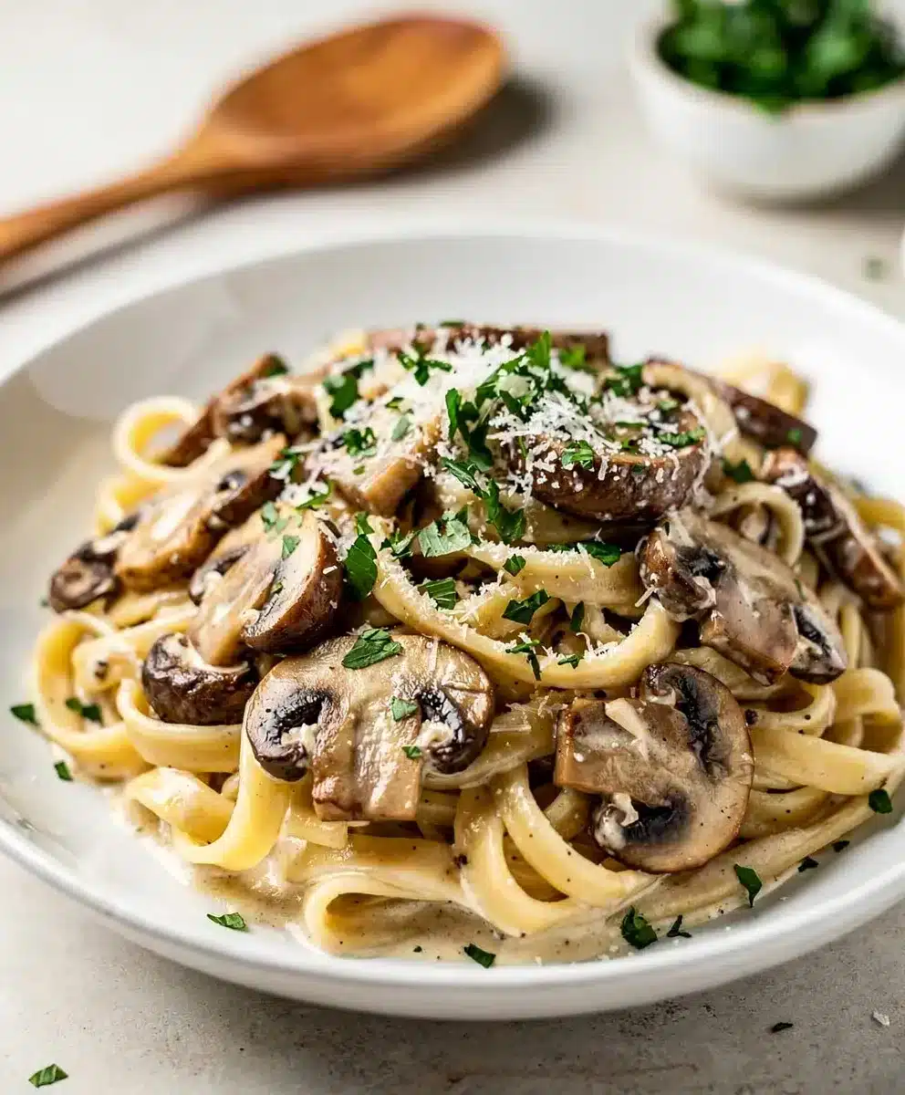 One Pot Mushroom Alfredo 6 One Pot Mushroom Alfredo featured image
