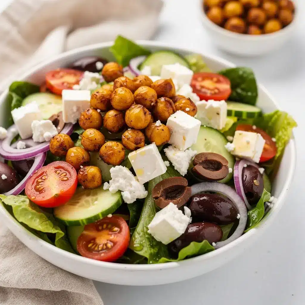 Crispy Chickpea Greek Salad 8 Ingredients for Crispy Chickpea Greek Salad