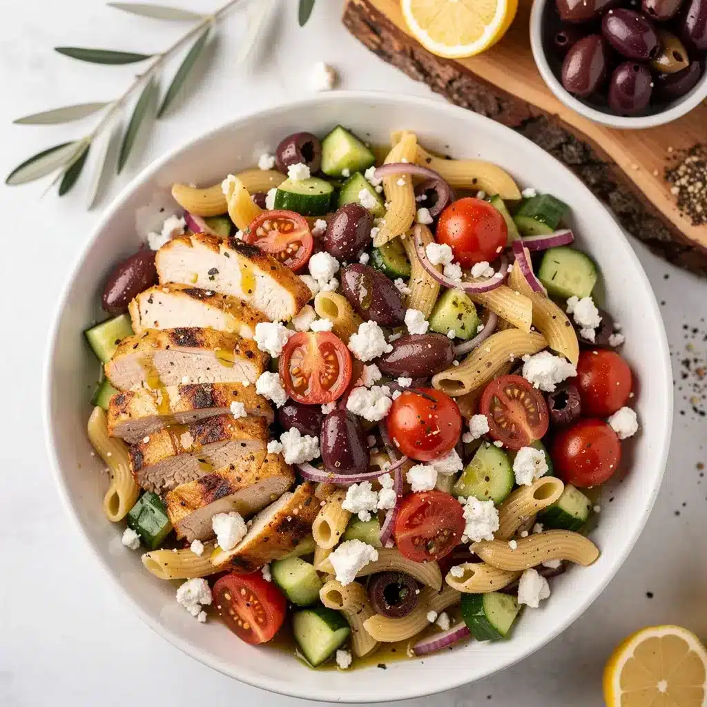 Greek Chicken Pasta Salad 8 Ingredients for Greek Chicken Pasta Salad