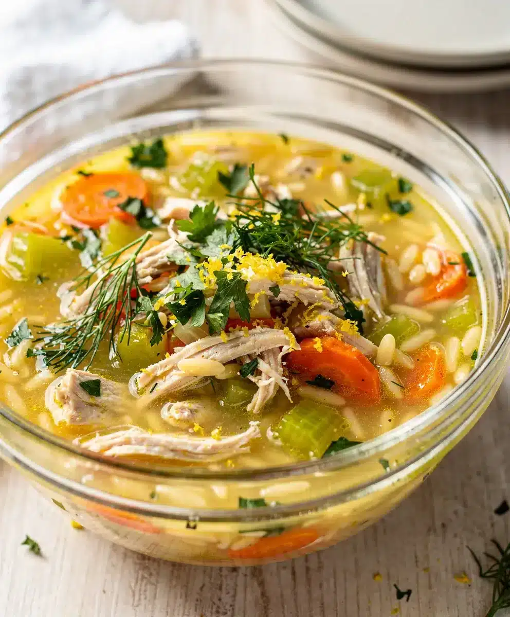 Lemon Chicken Orzo Soup 6 Lemon Chicken Orzo Soup featured image